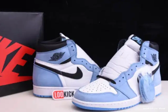 BLACK 1 555088-134 RETRO WHITE AIR JORDAN BLUE HIGH UNIVERSITY 0612